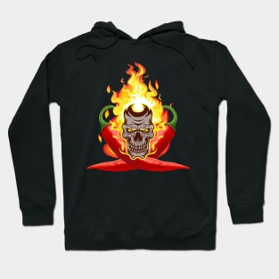 Skull Flame Head Pepper Lover Hoodie